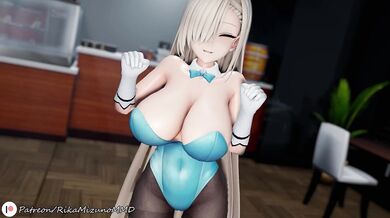 Asuna and Karine's Sexual Encounter - An R-18 MMD Blue Archive