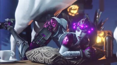Widowmaker's anal destruction by a horse's mammoth dick