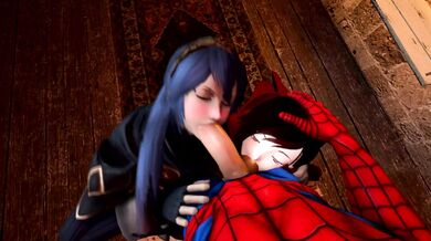 Spider-Man's Wet Dream: Ruby Rose vs. Lucina in a Dirty Threesome