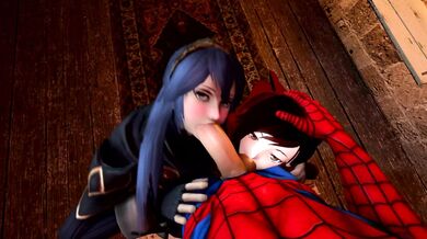Spider-Man's Wet Dream: Ruby Rose vs. Lucina in a Dirty Threesome