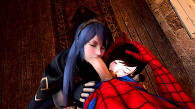 Spider-Man's Wet Dream: Ruby Rose vs. Lucina in a Dirty Threesome