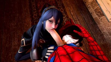 Spider-Man's Wet Dream: Ruby Rose vs. Lucina in a Dirty Threesome