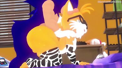 Sonic's Rough Sex with Nerdy Tails and Loud Sounds [Leviantan581remix]