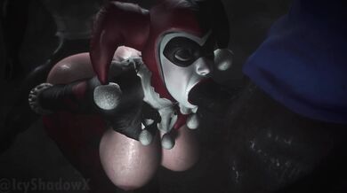 Harley Quinn's Mouth Stretching Double Penetration Adventure in 4K