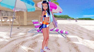 Pussy Pokes Out: Nessa's Beach Bonanza