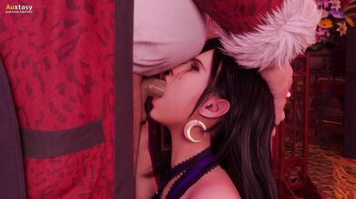 Aerith and Tifa's Anal Play with Corneo: Muff Diving and BJ Action