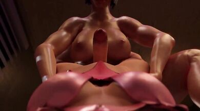 Sexy Space Witch Mercy Gets Lucky in Missionary Position