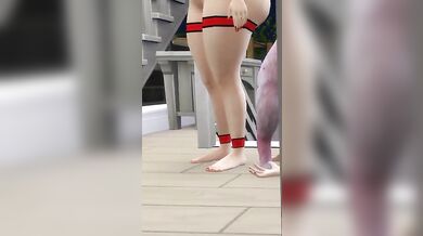 Ghost and Live Dog Cocks for Hitomi Tanaka in Sims-Style Ride