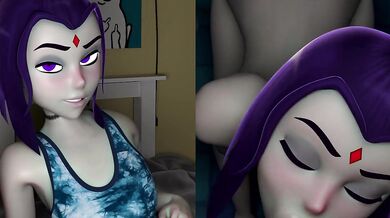 Slutty Raven Gets Banged By The Tiny Hand Of A Giant Cum-Gushing Monster