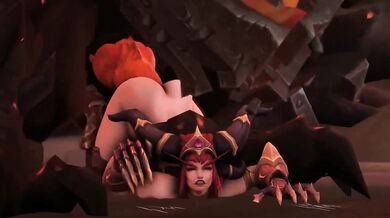 Sexy Dragon Queen Alexstrasza Gets Fucked Hard by Demon Lord Santalol and his Giant Cock in a Hot Lesbian Threesome