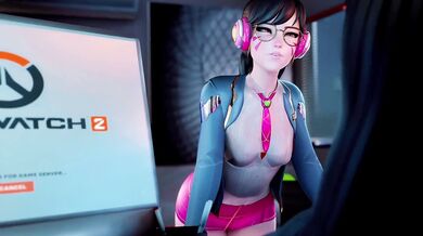 Slutty Overwatch Characters Get Dicked Down at HMV [Uncensored]