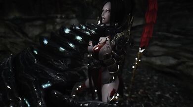 Busty Elf's Tail with Armored Chaurus in Skyrim