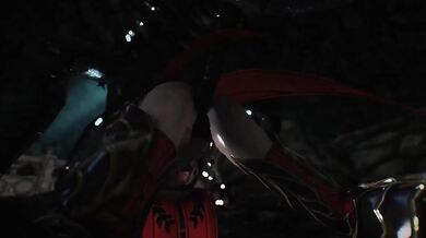 Busty Elf's Tail with Armored Chaurus in Skyrim