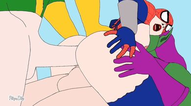 Tight and Wet: Slutty Spider-Girl Mayday Parker Fucks Hard