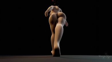 Massive Boobed Beauty Gets Physical with her Nude Walk