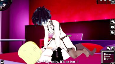 Titanic Tits and Thick Shemale Strap-on DP: DBZ Futa