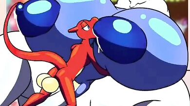 Lugia's Milk Busters: Charmeleon's Boob-Sucking Adventure