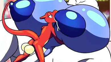 Lugia's Milk Busters: Charmeleon's Boob-Sucking Adventure