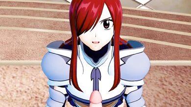 Busty Erza's Wet Pussy Desires Creamy Infiltration