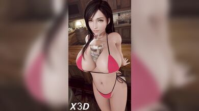 Tifa Lockhart's Juicy Booty Bounces Back in HD [Swimsuit, X-Rated, 1080p]