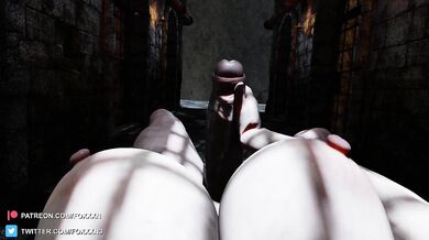 Watch Lady Dimitrescu Pound Her Own Box in First-Person Perspective!
