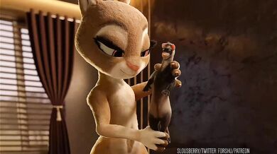 Slutty Redhead Judy Hopps Gets Fucked Hard in the Ass by an Anthropomorphic Rabbit During Snack Time!
