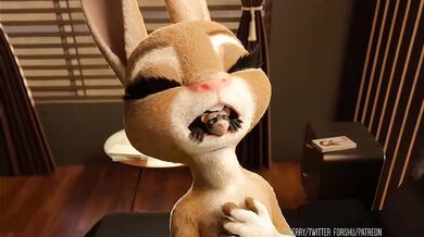 Slutty Redhead Judy Hopps Gets Fucked Hard in the Ass by an Anthropomorphic Rabbit During Snack Time!