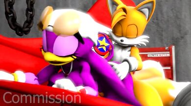 Wave Invades Tails's Seashore Palace and Unleashes Her Juices All Over Him!