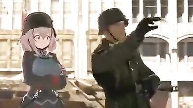 The Rear Admiral's Assistant Gets Her Firm Cans Smacked by the Entire Battalion in Military Titty Slap
