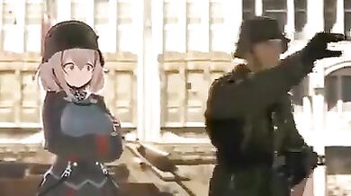 The Rear Admiral's Assistant Gets Her Firm Cans Smacked by the Entire Battalion in Military Titty Slap