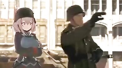 The Rear Admiral's Assistant Gets Her Firm Cans Smacked by the Entire Battalion in Military Titty Slap