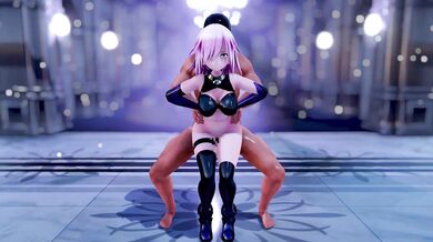 Horny Busty Anime Slut Gets Nailed in the Ass and Sucks Cock in Public - Mash MMD Sex Dance II