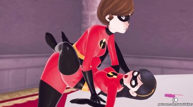 Avenging Helen and Violet's Parr-fying Anal Threesome