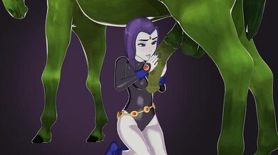 Unnatural Desires: Raven and Beast Boy's Bestiality Romp (Horse)