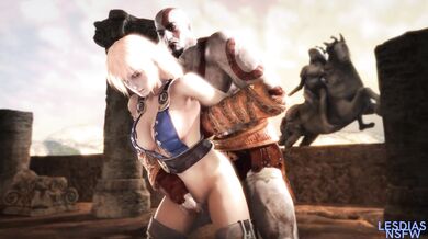 Kratos' Monster Cock Ravages Sophitia in Soul Calibur Sex Romp