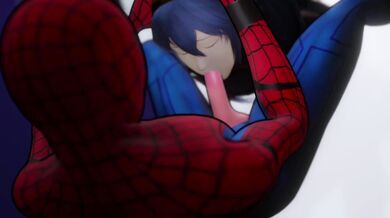 - Spidey getting a blowjob from Lucina
