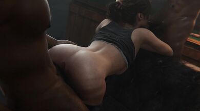 Claire Redfield Sandwiched by Two Black Dudes in 4K Resolution