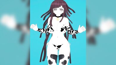 Mikan Tsumiki's Horny Ride on a Cow in a Bikini