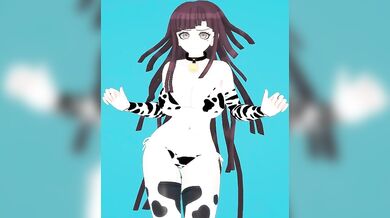 Mikan Tsumiki's Horny Ride on a Cow in a Bikini