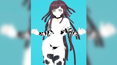 Mikan Tsumiki's Horny Ride on a Cow in a Bikini