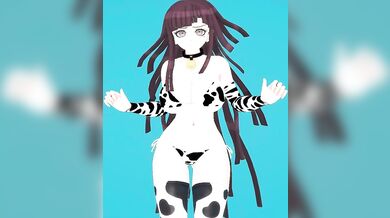 Mikan Tsumiki's Horny Ride on a Cow in a Bikini