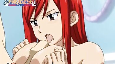 Erza's Steamy Bathroom Romp with Natsu