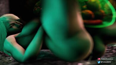 MILF and Young Hentai Slut Fucking Alien Monsters Hardcore
