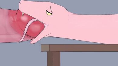 Slimy Pink Snake Sucks and Fucks [Clade's] Cock