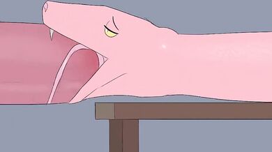Slimy Pink Snake Sucks and Fucks [Clade's] Cock