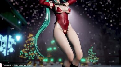 Snowy Love-making with the Magical Kagura Suzu in 'Hololive MMD'