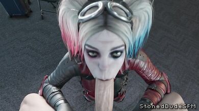A Cock-Eyed View of a Suck Job: Harley Quinn's BJ Perspective