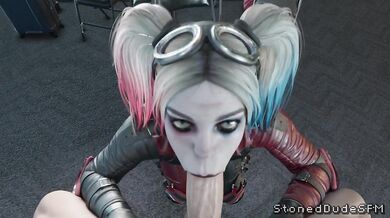 A Cock-Eyed View of a Suck Job: Harley Quinn's BJ Perspective