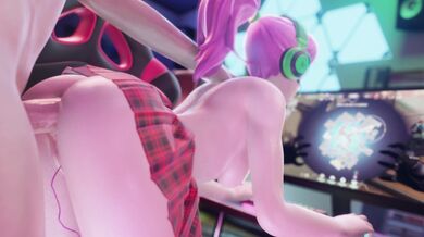 D.Va's VR Sexcapade with Cawneil's BBC in a Nude House Party!