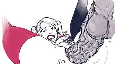 Harley Quinn's Jizz-Swallowing Orgy